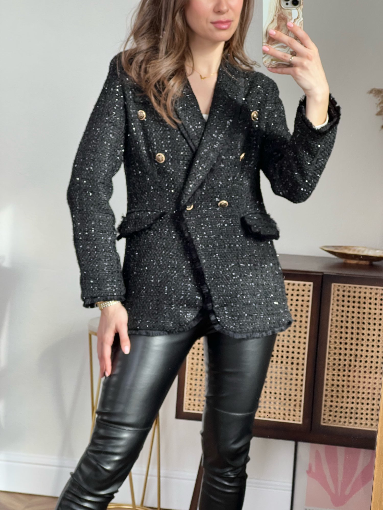 

Women' Suits Blazers suit jacket spring and autumn British style black waist slim highquality wool 230203