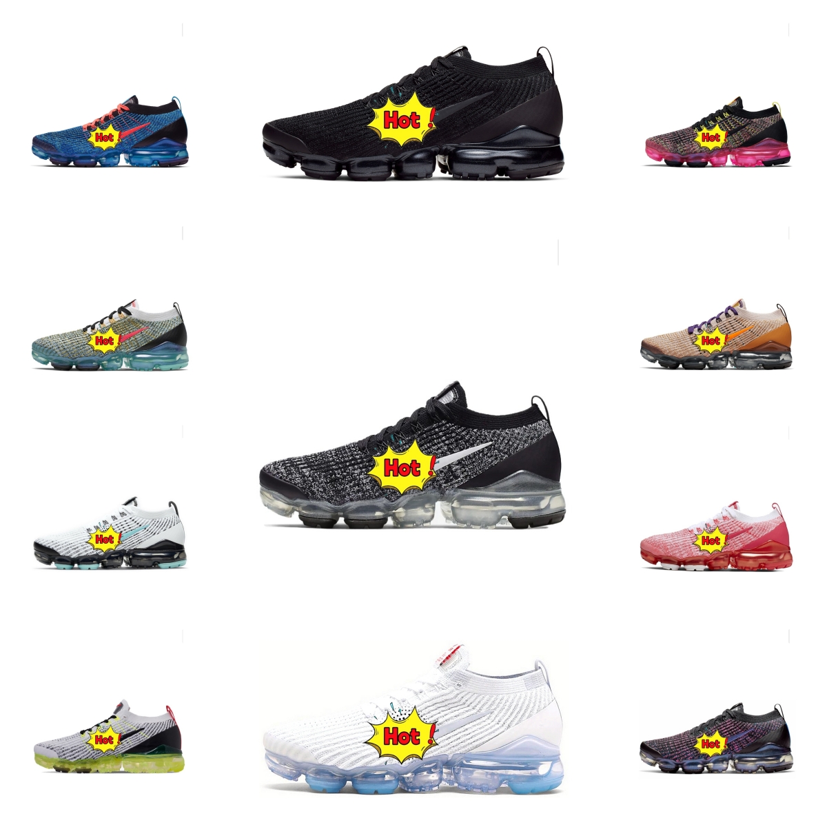 

Men's Vpormax 3.0 Running Shoes Women Air cushion sneakers .Original Quality., Color 4