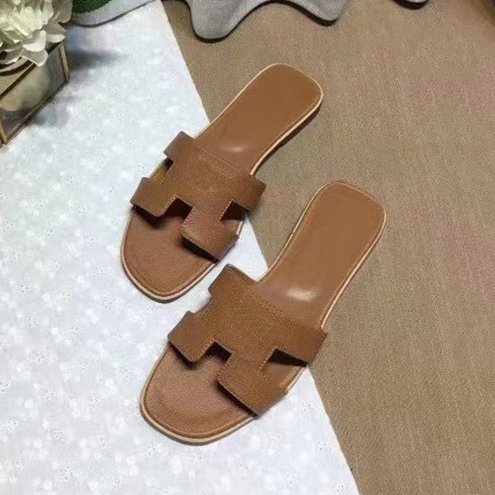 

Women designer Slipper Slide Sandals Summer classic brand beach casual sandals size 35-42, #13