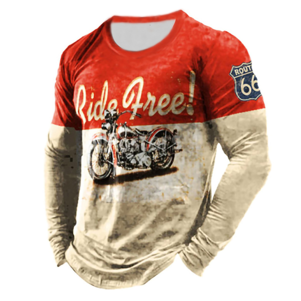 

Men' T-Shirts Retro Fashion Men' 3D Print Cotton Pullover Casual Crew Neck Long Sleeve T-shirts Spring Autumn Loose Tops Blouse Men Clothing 230203, Ofsz-01332