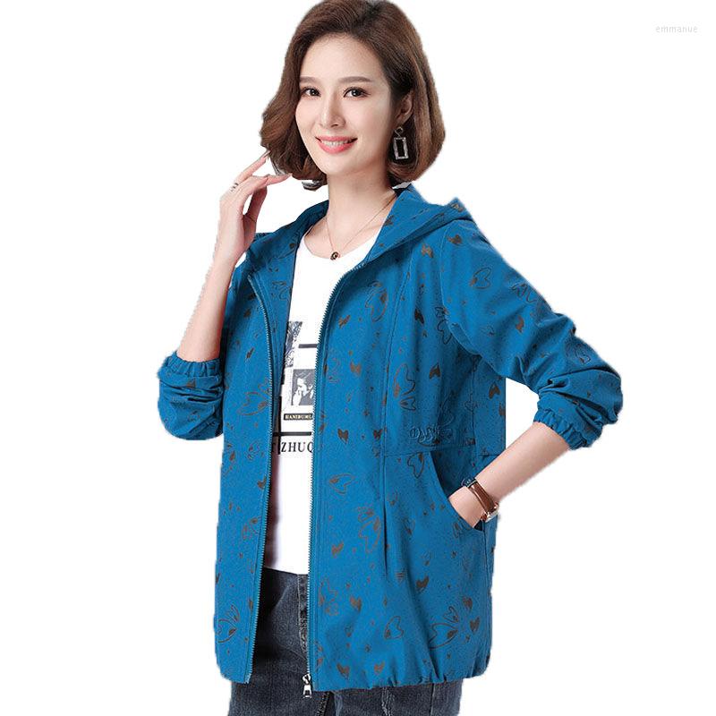 

Women's Jackets 2023 Women Jacket Spring Autumn Middle-aged Coat Large Size Loose Hooded Tops Wild Female Windbreaker With Lined Overcoat D, Lotus root pink