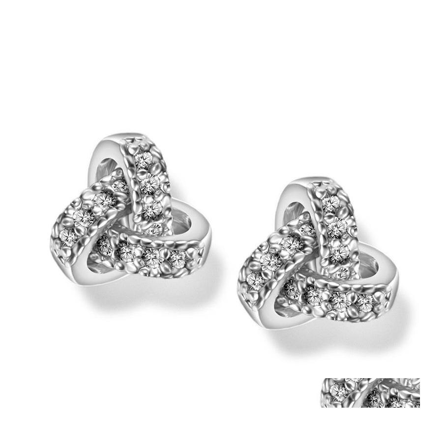 

Stud Cubic Zirconia Knot Earrings For Women Girl 8K Gold Plated Hypoallergenic Brincos Bridal Wedding Party Gift Drop Delivery Jewelr Otxpg