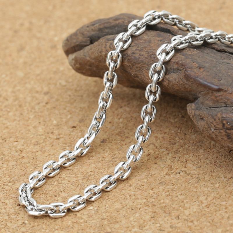 

Chokers Pure Silver 3mm necklace S925 Sterling Jewelry Square Men Women Necklace Chain 925 silver Round chain 230202
