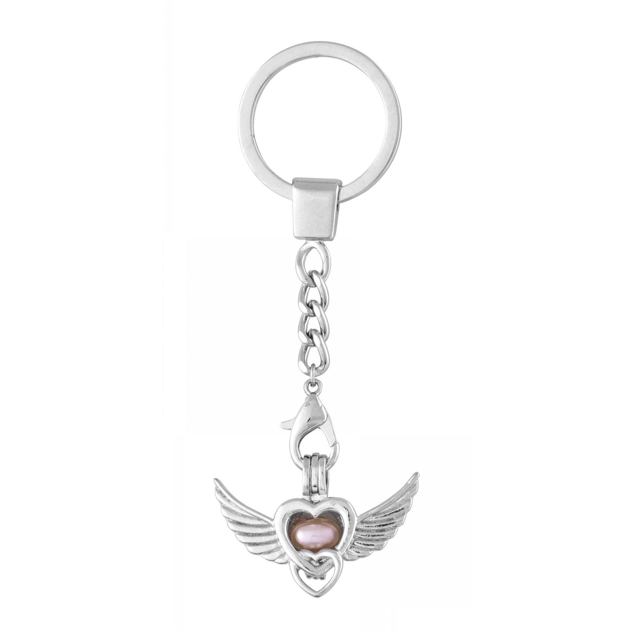 

Key Rings Valentines Day Fashion Gift Cage Chain Sier Locket Love Wish Pearl Lovely Dacing Dolphin Drop Delivery Jewelry Dh86X