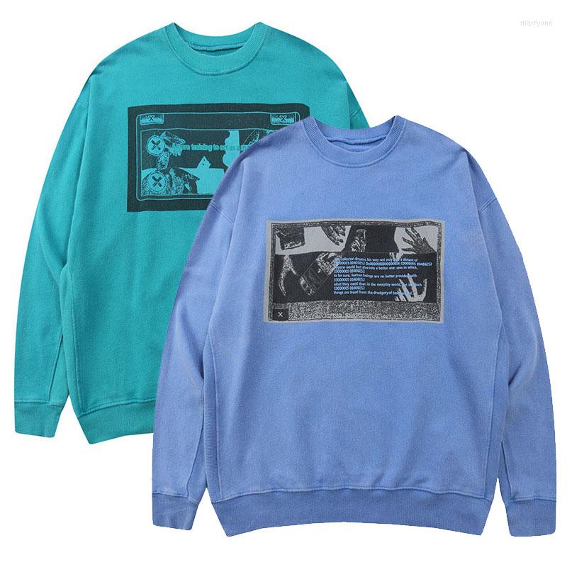 

Men' T Shirts Street Style Hip Hop Oversized Shirt For Men Women Streetwear Fashion Sweatshirt, Green