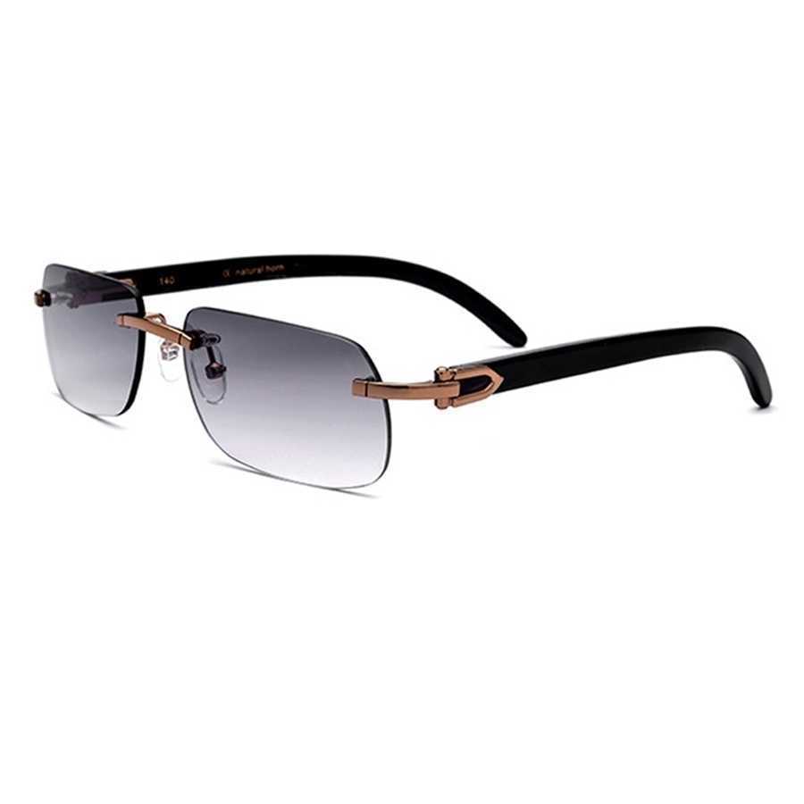 

36% OFF 2023 Natural Horn Man Driving UV400 Rimless Rectangle For Vintage With