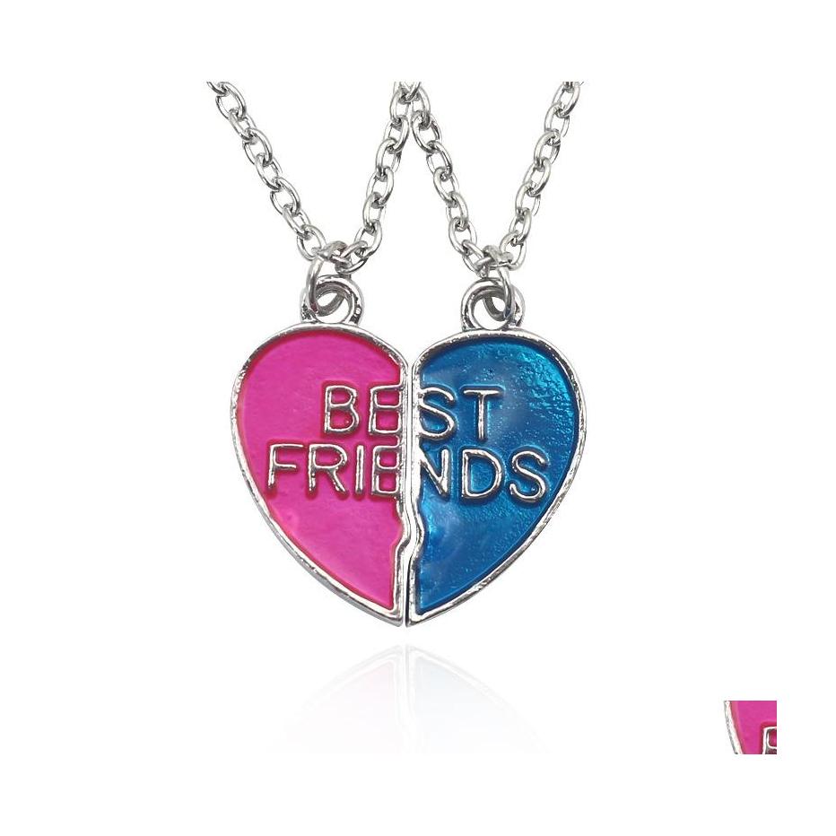 

Pendant Necklaces Friend Necklace Friends Heart Oil Drop Fashion Jewelry Girlfriends Set Chains Delivery Pendants Dhzrq