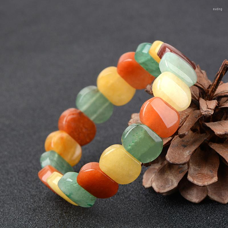 

Link Bracelets Natural Dongling Jade Color Bracelet Jewelry Lucky Ward Off Evil Spirits Auspicious Amulet Fine