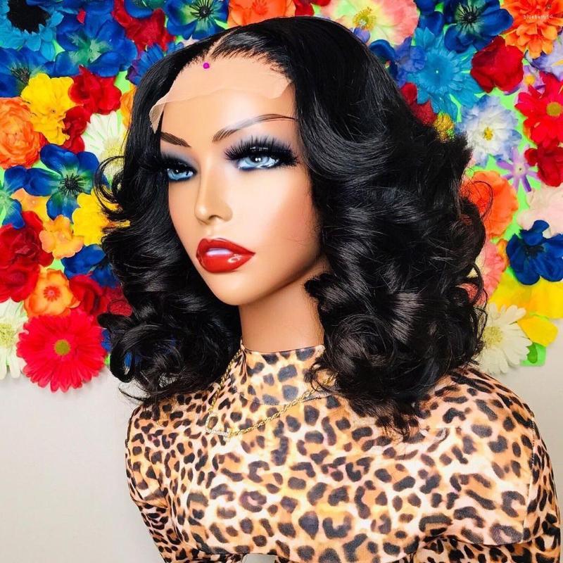 

Luvin 13x6x1 T Part Body Wave Frontal Wigs Brazilian 4x4 Water Wavy Lace Closure Human Hair Pre Plucked Baby For Women, 13x6x1 lace wig