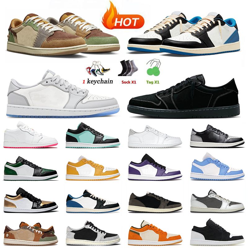 

Hot 1s Low Basketball Shoes Jumpman 1 Lows Size 12 Sneakers Black Phantom TS Fragment Voodoo Concord Unc Shadow Toe Tear Away Silver Diamond Trainers Outdoor EUR 36-46, A32 concord 36-45