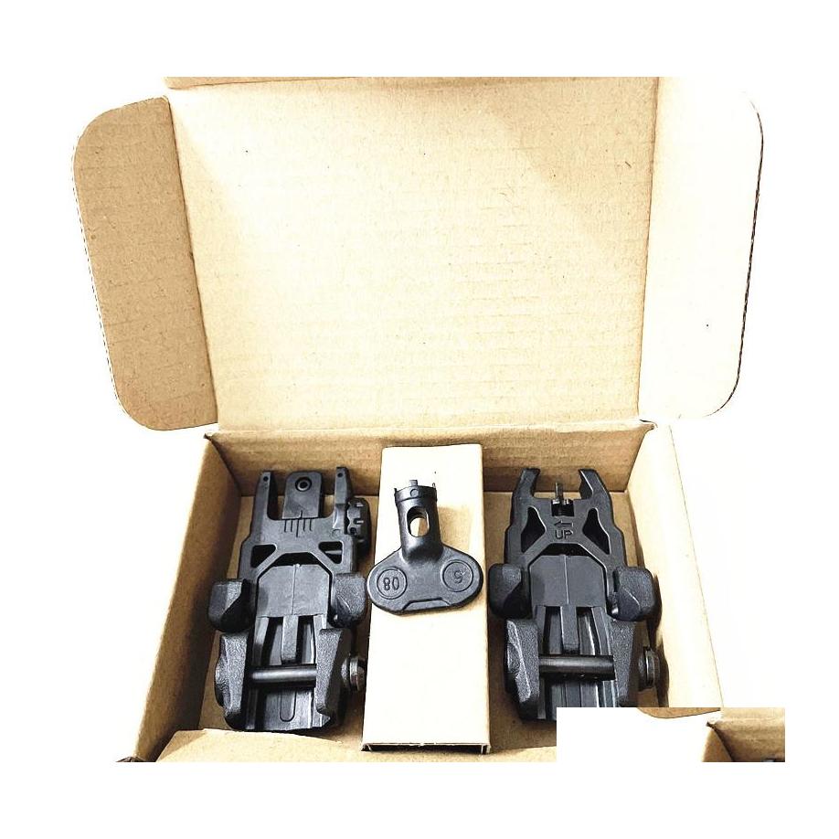

Tactical Accessories Hight Quality Gen 2 Front And Rear Up Sight Backup Folding For Picatinny Rail Drop Delivery Sports Outdoors Hunt Dhplg