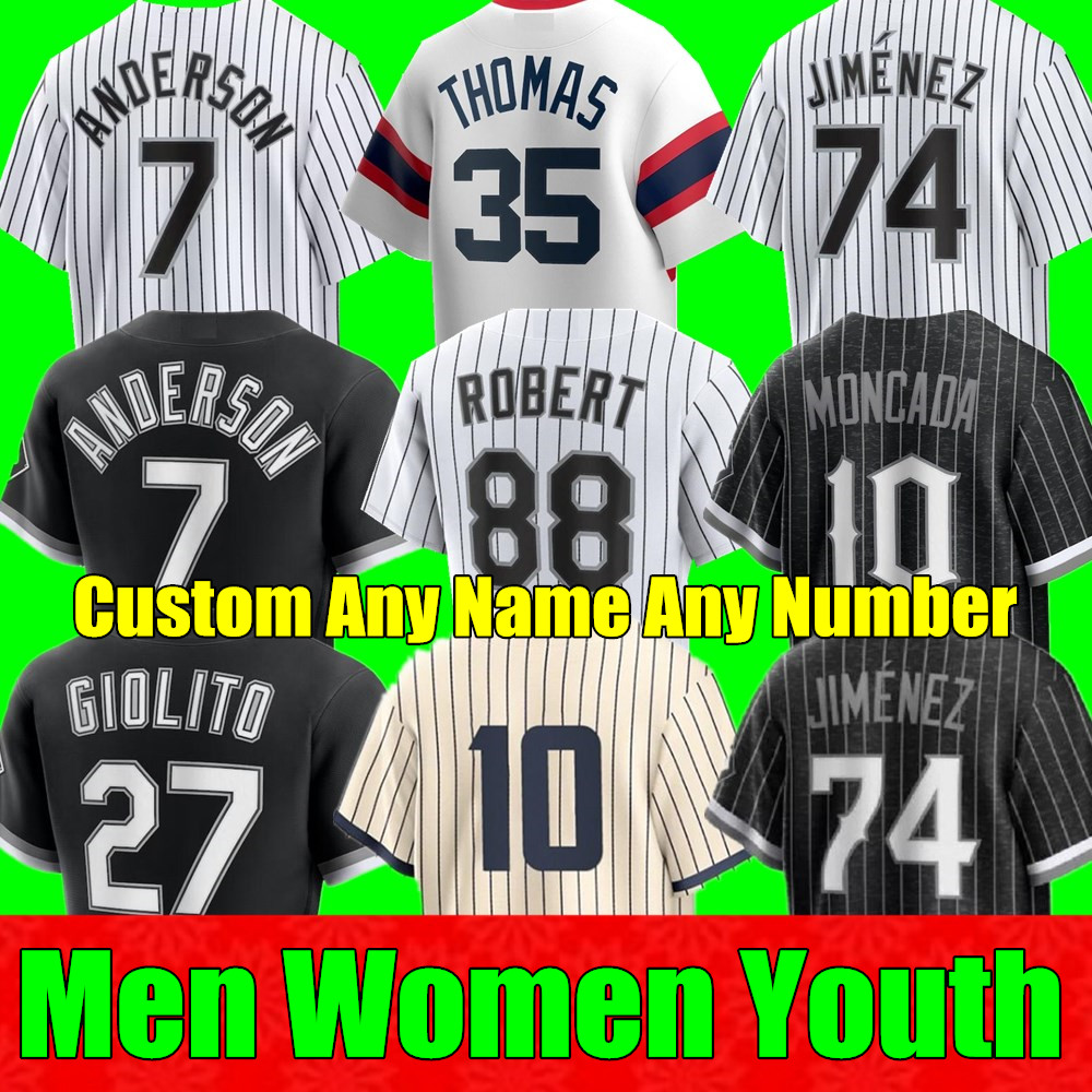 

2023 S-4XL Eloy Jimenez Tim Anderson Baseball Jerseys Lance AJ Pollock Lynn Luis Robert Yoan Moncada Jose Abreu Chicagos Andrew Vaughn White Yasmani sox Kimbrel, Men