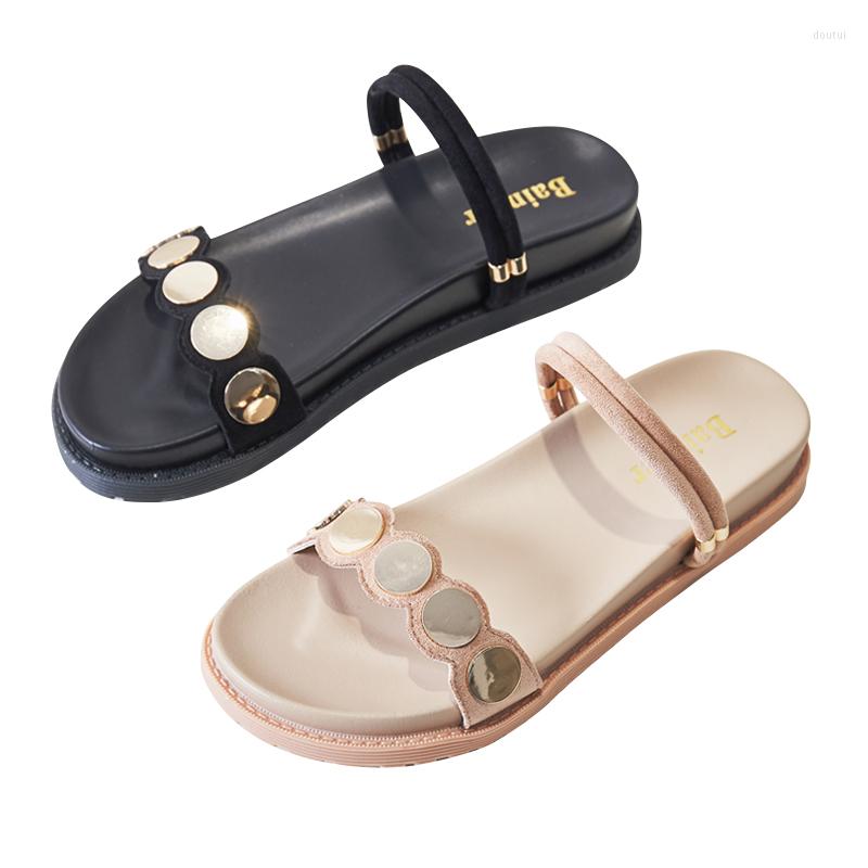 

Sandals 2023 Fashion Summer Women Slides Beach Fish Mouth Flip Flops Lady, Ba5