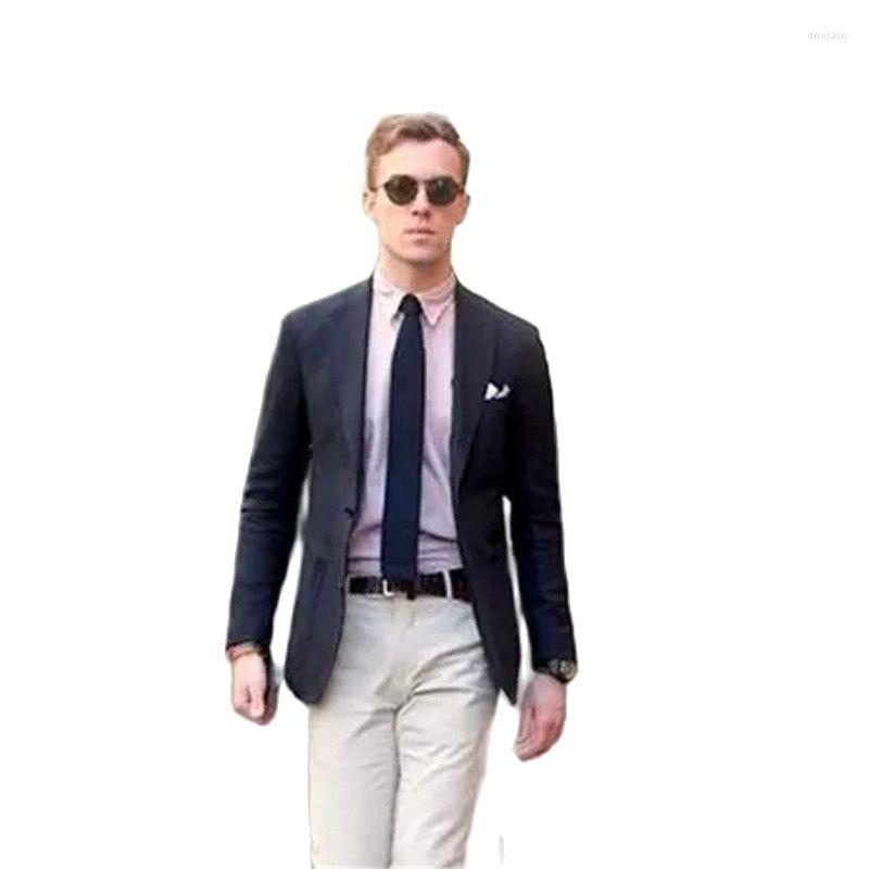 

Men's Suits Top Selling Terno Masculino Custom Made Blazer Trousers Male Sets Bridegroom Wedding Clothing Party Wear 2Pcs Jacket Pants, Dark grey