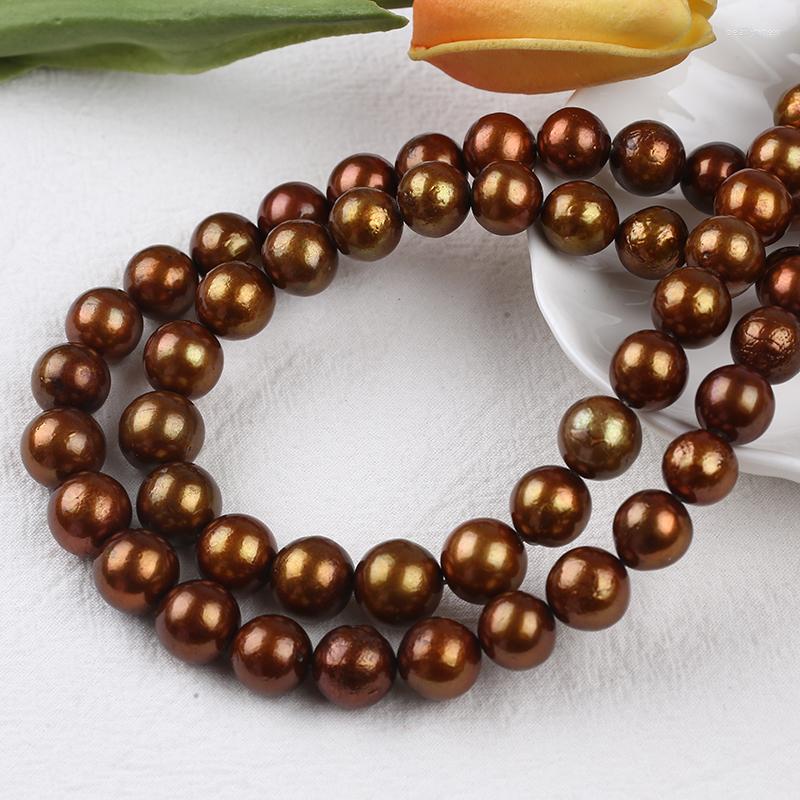 

Chains Wholesale 3A Grade 11-14mm Brown Edison Round Freshwater Pearl Strand