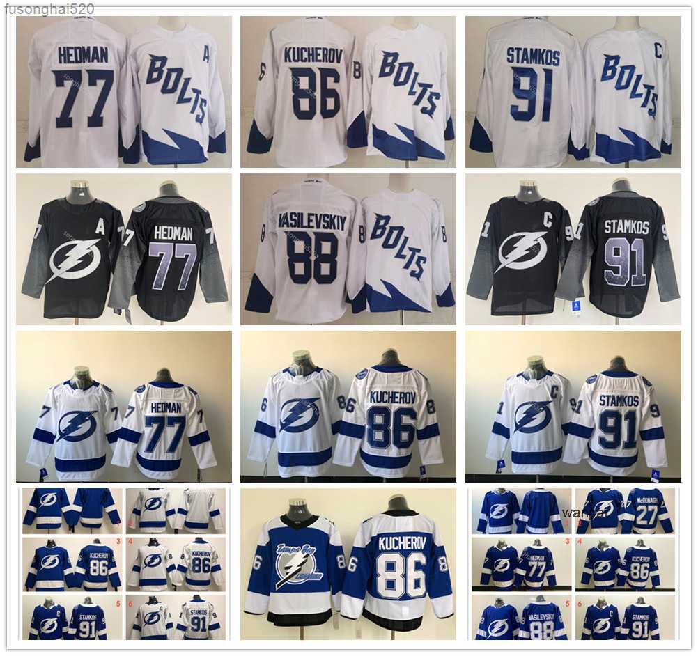 

2023 2022 Mens Kids Tampa Bay Lightning Jersey 2021 Stanley Champions 86 Nikita Kucherov 77 Victor Hedman 21 Brayden Point 88 Andrei Vasilevskiy, White