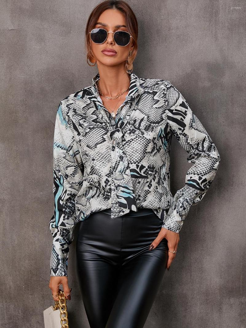 

Work Dresses LiTi Women' 2023 Autumn Printed Long Sleeve Shirt, Floral
