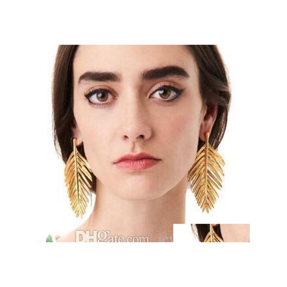 

Stud Fashion Jewelry Womens Metal Leaf Shaped Ear Earrings Drop Delivery Dh6Cl