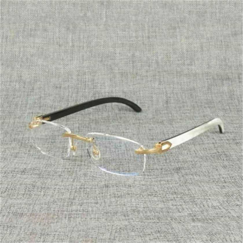 

24% OFF 2023 Natural Wood Square Clear Frame Men Buffalo Horn Oversize Rimless Optical Eyewear for Women Reading Eyeglasses Oculos