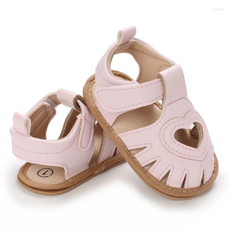 

First Walkers -18Months Born Baby Girls Sandals Summer Girl Soft Bottom Hollow Breathable Toddler Shoes, Black
