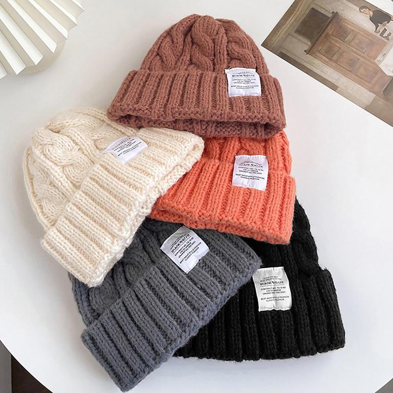 

Hats Kids Baby Solid Color Winter Women's Wool Cap Foldable Fisherman Hat Topper Casual Fashion Knitted Beanies Warm Caps