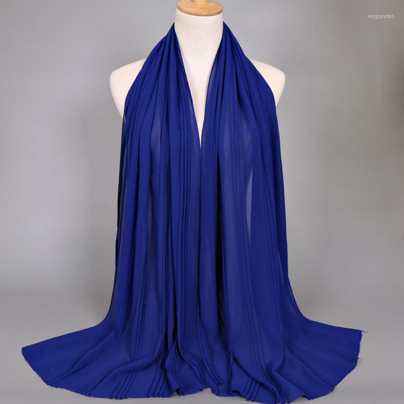 

Ethnic Clothing Arrival Plain Maxi Chiffon Hijabs Design Wrinkled Muslim Wrap Scarf/scarves 15 Colors