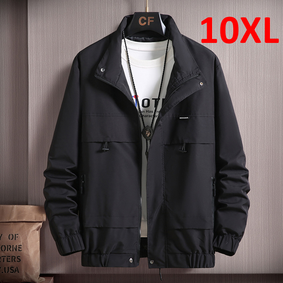 

Men's Jackets Plus Size 10XL Jacket Men Autumn Fashion Casual Black Coats Male Big Outerwear 230203
