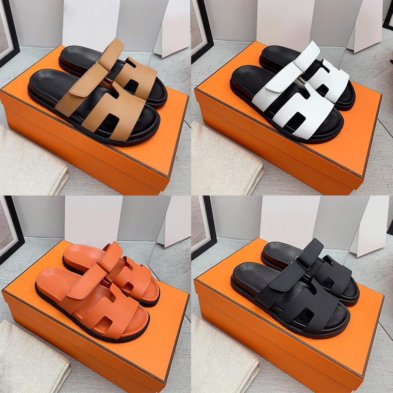 

2023ss Designer Chypre Slippers Classic Beach Flat Sandals Men Women Slides Luxury Summer Lady Leather Flip Flops Size 35-44, 10