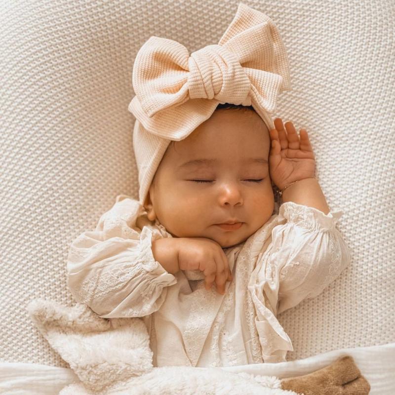 

Hair Accessories Cute Big Bows Soft Baby Headband Headwear Bow For Child Bowknot Turban Kids Elastic Headwrap, Green-b