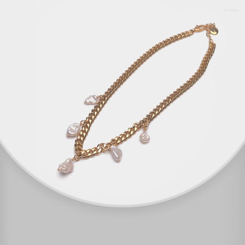 

Chains Amorita Boutique Natural Pearl Metal Wind Necklace Style Fashionista
