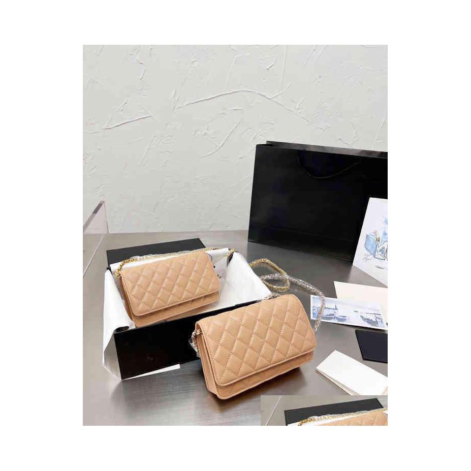 

Shoulder Bags Woc Crossbody Brand Tasks For Women Luxury Handbags Designer Caviar Small Square Purses Chains Top Quality Wallet Drop Dhpql