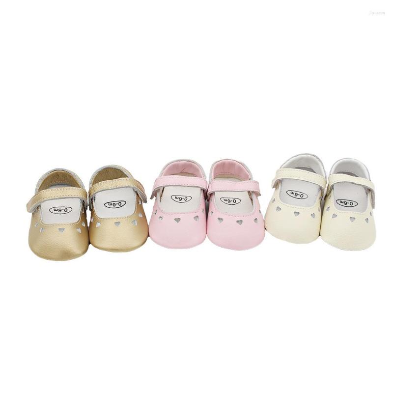 

First Walkers Leather Baby Shoes Toddler Square Mouth Buckle Small Peach Heart, Pink