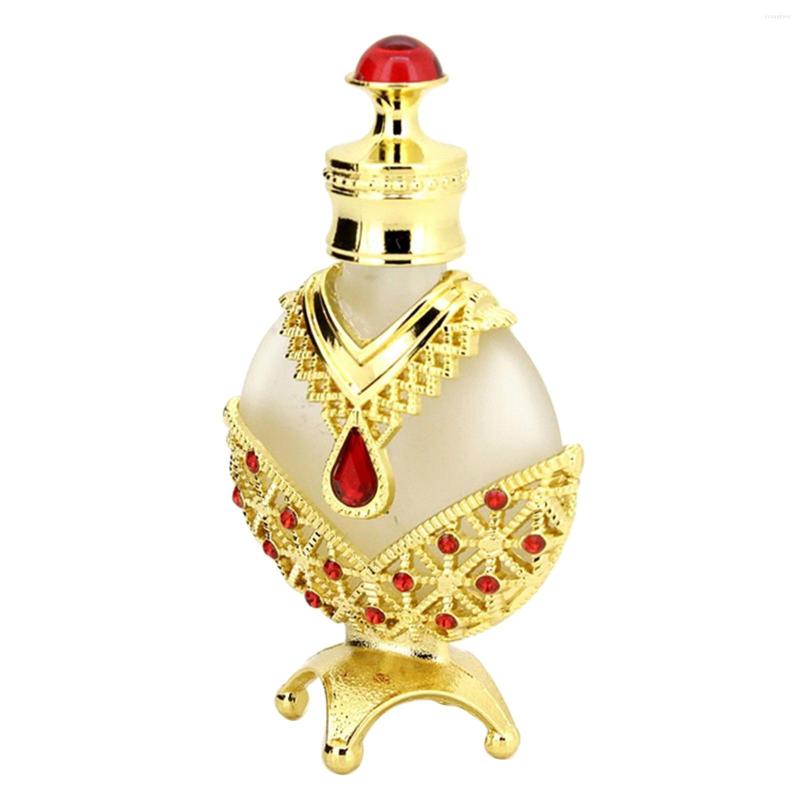 

Storage Bottles Refillable Perfume Vintage Middle Eastern Style Glass Empty Essential Oil Bottle Wedding Gifts 10ml