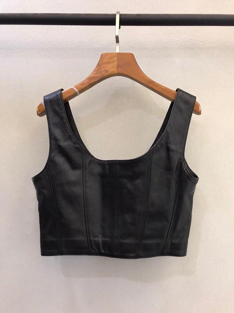 

Women' Tanks Sheepskin Undershirt Elegant Temperament Fashion Soft And Comfortable 2023 Autumn 0724Q, Black