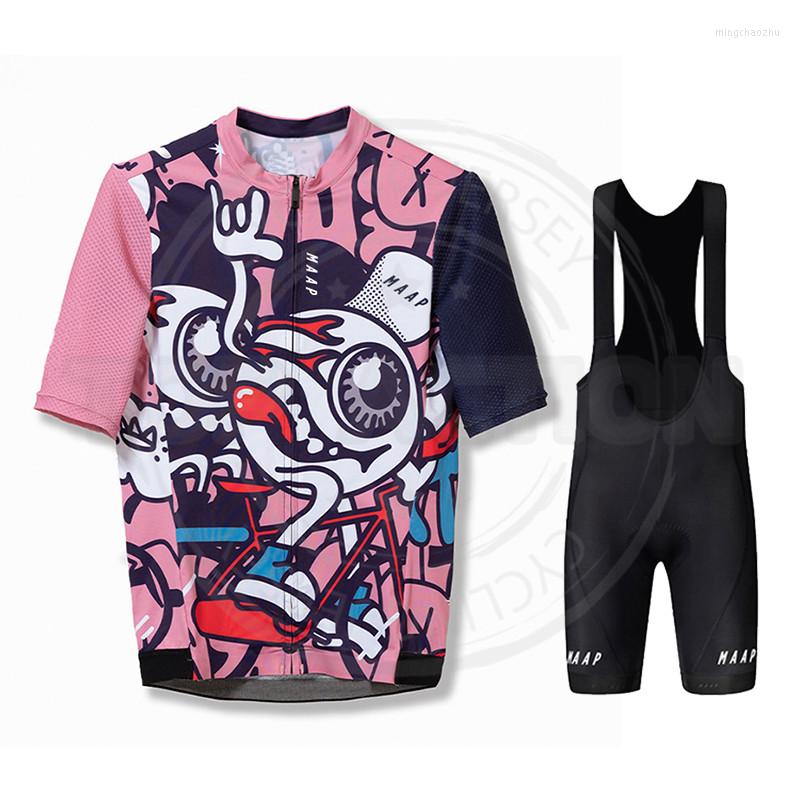 

Racing Sets 2023 Cycling Jersey Set MTB Uniform Bike Wear Ropa Ciclismo Bicycle Clothes Men Short Clothing Maillot Culotte MAAP