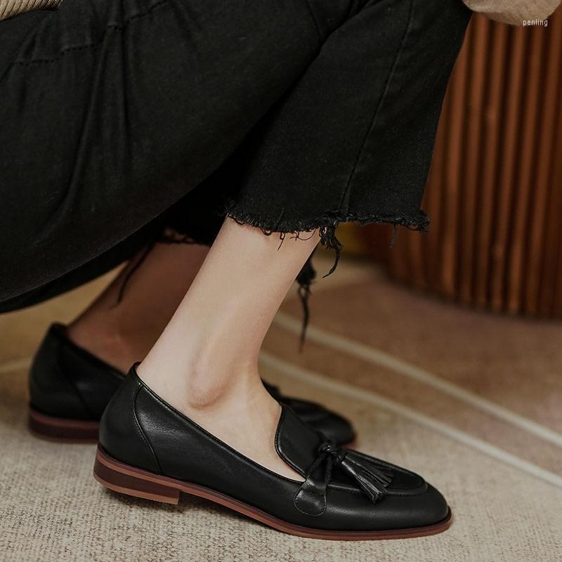 

Dress Shoes Women's PU Material Leather Retro Bow Loafers Low-heeled Elegant Casual Office, Black