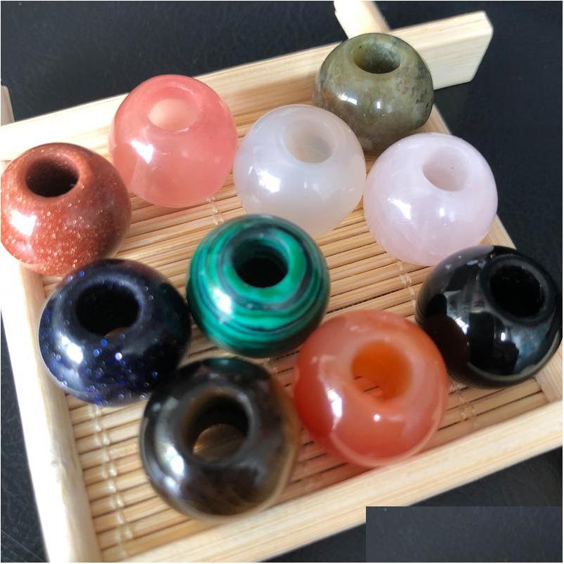 

Charms 16Mm Natural Stone Crystal Beads 5Mm Big Hole Pendants Shape For Necklace Jewelry Making Diy Gift Women Drop Delivery Dhgarden Dhhvi