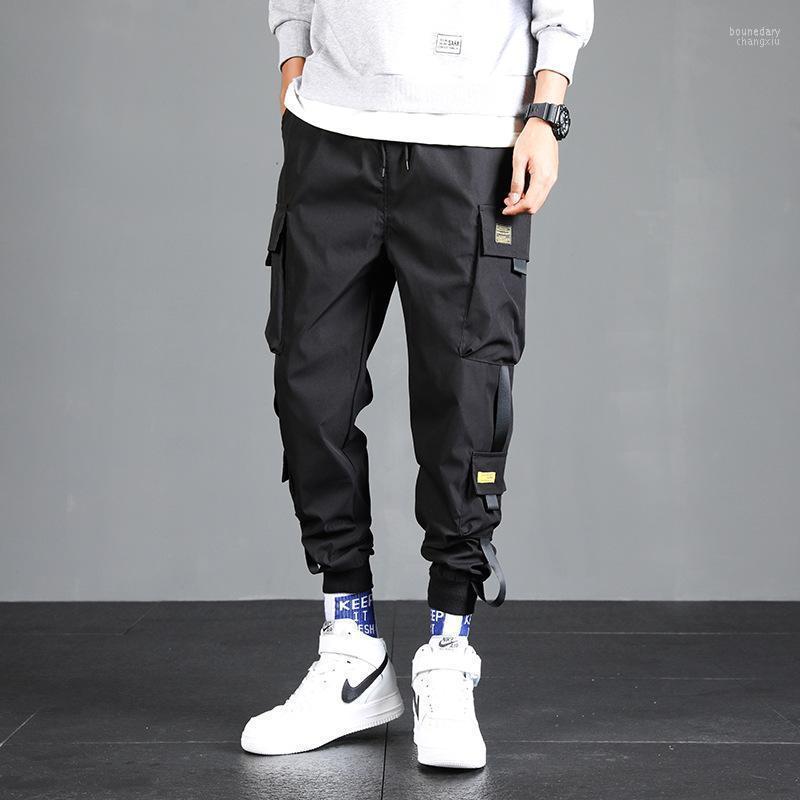 

Men' Pants Ribbons Harem Joggers Men Cargo Male Harajuku Fashion Trousers Streetwear Hip Hop Casual Pockets Track -5XLMen' Boun22, Khaki