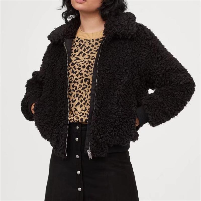 

Women' Jackets MESTTRAF Women 2023 Fashion Warm Faux Fur Teddy Loose Coat Retro Long Sleeve Stand Collar Cardigan Outerwear Streetwear, Picture shown