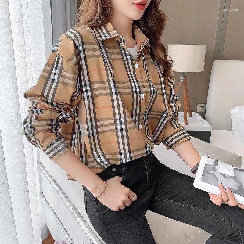 

Designer Classic plaid Shirts Fashion T-Shirt Casual Long Sleeve Top