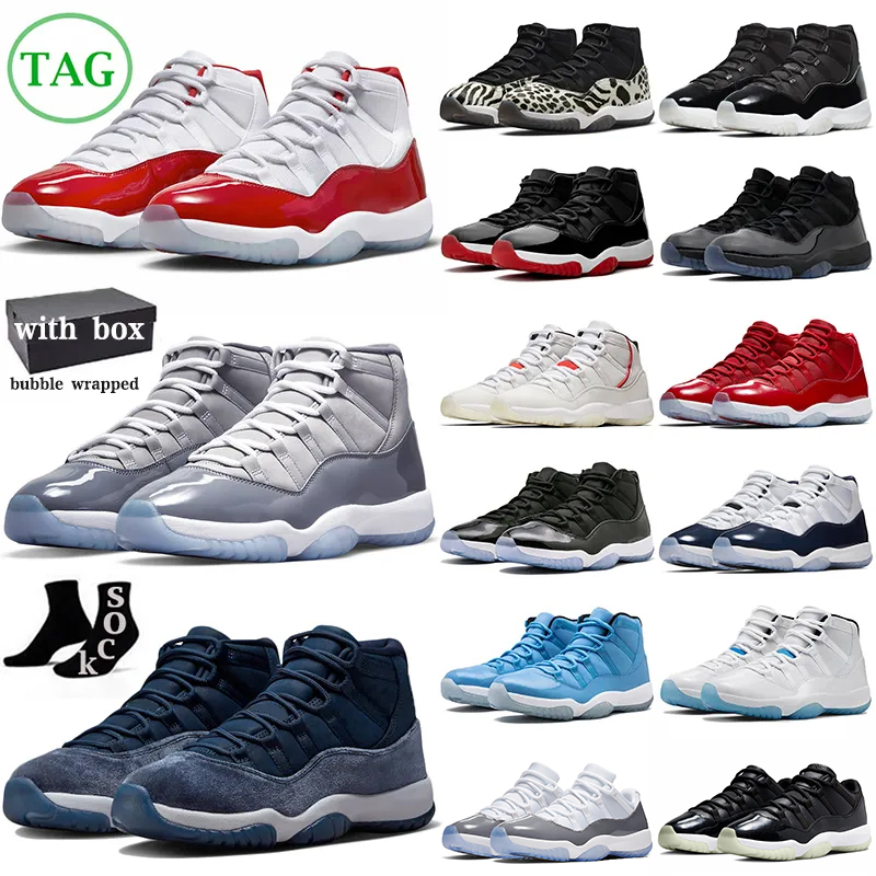 

Jordens 11 Basketball Shoes Retro Men Cherry Cool Grey 11s Midnight Navy 25th Anniversary Legend Blue Concord Bred Low Mens Women Trainers Sports Sneakers With Box, 29