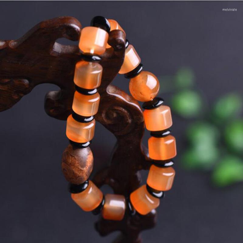 

Link Bracelets Jade Bracelet Natural Beaded Mens And Womens Fine Jewelry Hand-Carved Chalcedony Banglesy