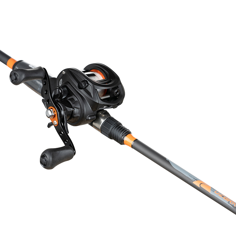 

Ozark Trail Baitcast Rod Reel Fishing Combo, Medium Action 6 5ft Black and Orange