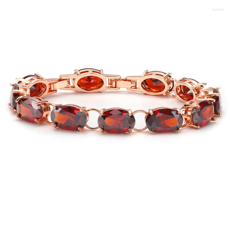 

Link Bracelets Bettyue Fashion Bracelet With Egg-shape Red Zirconia Gorgeous Jewelry For Female Classic Style In Wedding Party Decoration