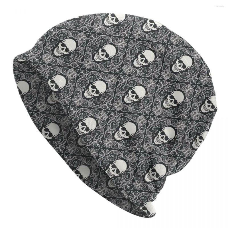 

Berets Gothic Death Skull Beanie Cap Unisex Winter Warm Bonnet Homme Knitted Hats Fashion Outdoor Skullies Beanies Caps For Men Women, 18