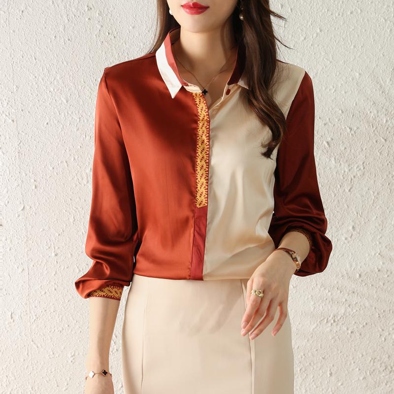 

Women' Blouses France Elegant Embroidery Patchwork Printing Ladies Shirts Style Women 2023 Spring Long Sleeve Tops Female Mujer Blusas, Multi