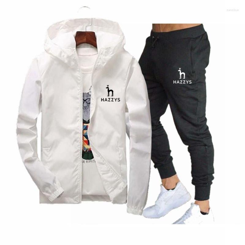 

Men' Tracksuits Fashion HAZZYS Men' Casual Thin Windbreaker Jacket Pants -3XL Sports Large Size -7XL, Picture color