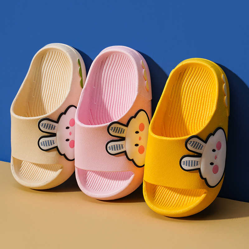 

Slipper New Cute Bear Rabbits Cartoon Children Slippers Baby Girls Indoor Soft Summer 2022 Solid Yellow Non-slip Casual Shoes for Boys 0203, Yellow rabbits