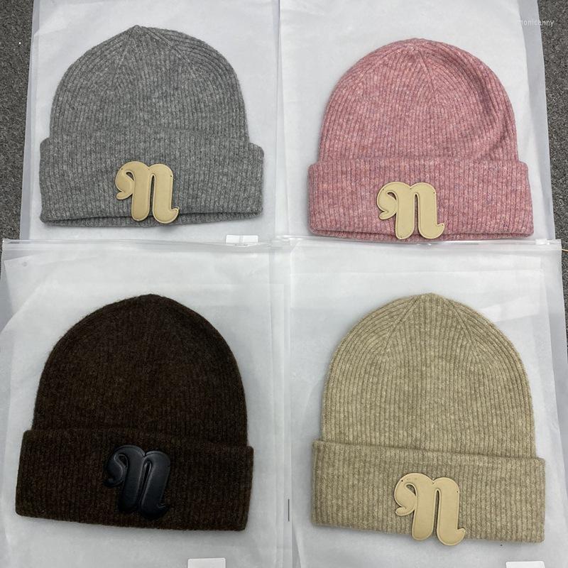

Berets Wool Blended Women Hat 2023 Casual Wild Knitted Unisex Woolen, Pink