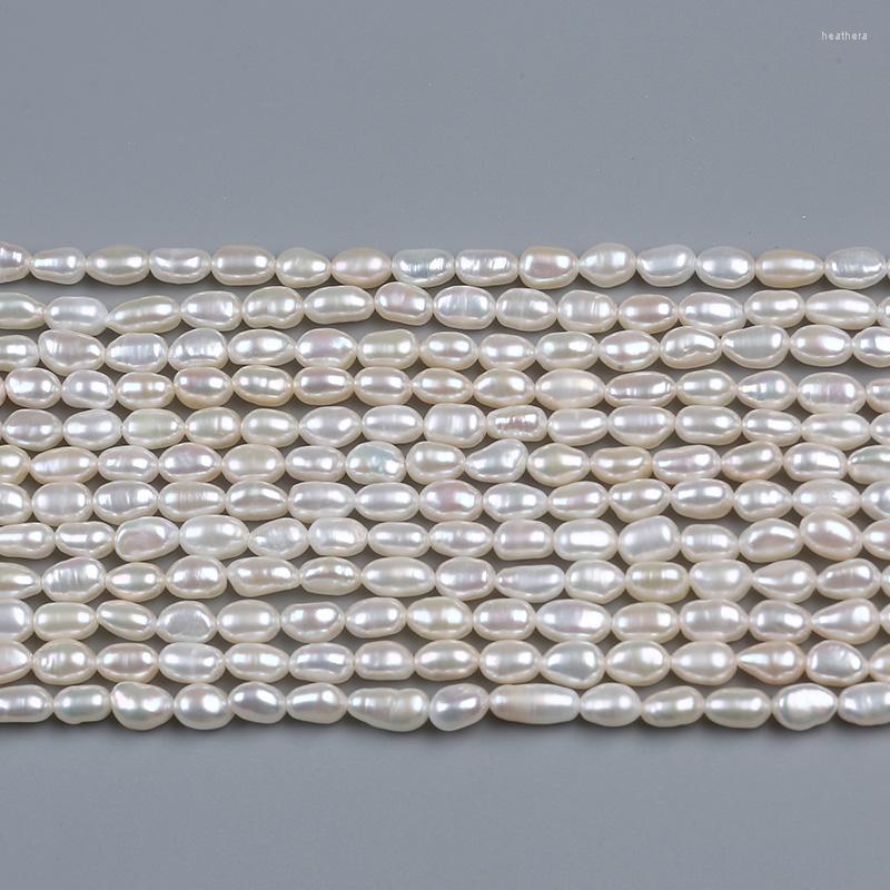 

Choker 5-6mm White Baroque Shape Pearl Natural Freshwater Irregular String